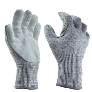 HPPE Anti-Cut Grade 5 Reinforced Anti-puncture Wear-resistant Cowhide Leather Anti-cut Protective Anti-stab Gloves